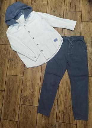 Джинсова рубашка zara на 7-8 рокiв