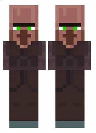 Дакимакура 150х50 см деревенский житель майнкрафт minecraft подушка с наволочкой двухсторонняя