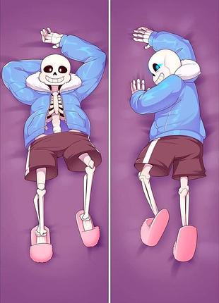 Дакімакура 150 х 50 см санс андертейл undertale sans подушка для обіймання аніме принт