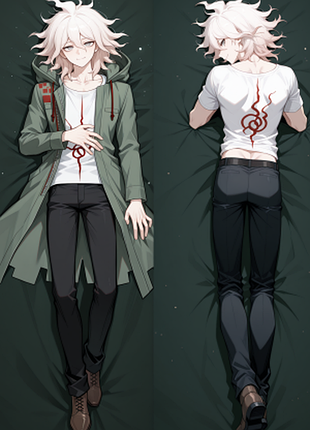 Дакімакура 150х50см нагіто комадеда данганронпа nagito komaeda danganronpa подушка з наволочкою двостороння