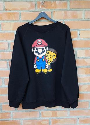 Bape a bathing ape nintendo super mario x baby milo світшот кофта (xl)