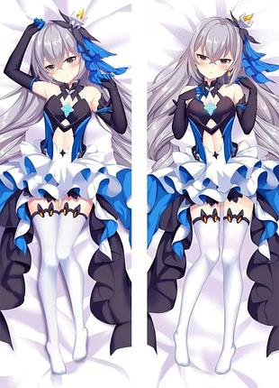 Дакимакура 150х50 см honkai impact 3 броня зайчик подушка с наволочкой двухсторонняя