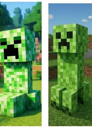Дакимакура 150х50 см крипер creeper майнкрафт minecraft подушка с наволочкой двухсторонняя