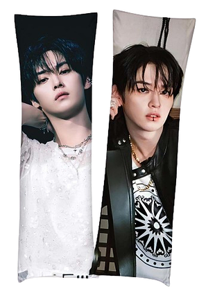 Дакимакура 150 х50 см ли минхо стрей кидс ли ноу lee know stray kids подушка с наволочкой двухсторонняя
