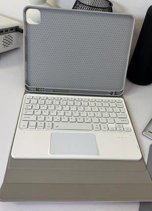 Чехол-клавиатура с тачпадом для ipad pro 11 (18-22) / air 4/5 10.9 (rose gold)