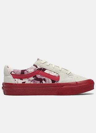 Женские кроссовки vans sk8-low “rice baijiu red / horse print” / smb+ 🔗