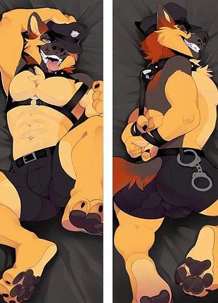 Дакимакура 150х50 см фурри волк рекс rex плохой дракон оркус bad dragon furry orcus подушка с наволочкой двусторонняя