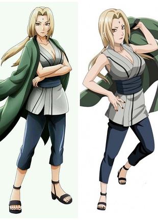 Дакимакура 150 х 50 см наруто цунаде naruto tsunade подушка обнимашка со съёмной наволочкой