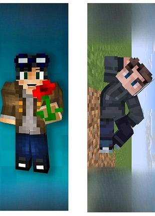 Дакимакура 150х50см егор линч дилан майнкрафт egor lynch dilan minecraft подушка с наволочкой двусторонняя