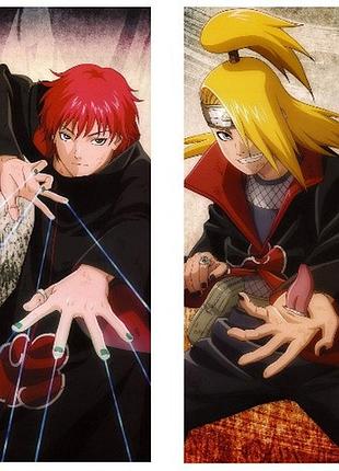 Дакімакура 150х50 см дейдара deidara сасорі sasori naruto наруто подушка з наволочкою двостороння