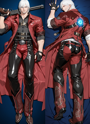 Дакімакура 150х50см данте девіл май край dante devil may cry подушка з наволочкою двостороння