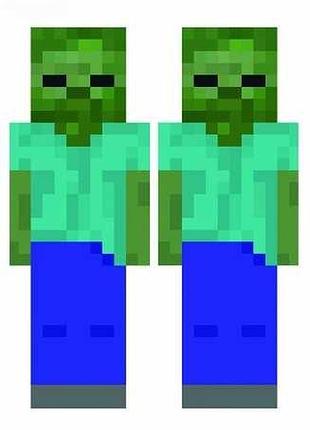 Дакимакура 150х50 см зомби майнкрафт minecraft подушка с наволочкой двухсторонняя
