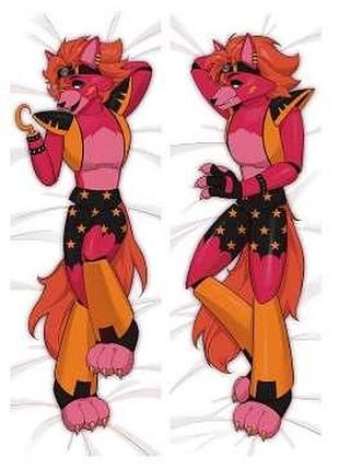 Дакимакура 150х50см фокси (foxy) фнаф пять ночей с фредди five nights at freddy's подушка с наволочкой двухсторон