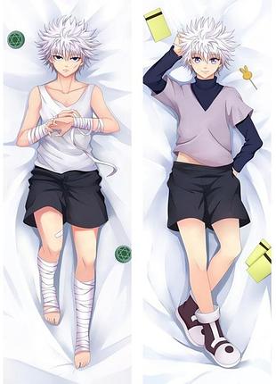 Дакимакура 150х 50 см хантер hunter killua zoldyck подушка с наволочкой аниме