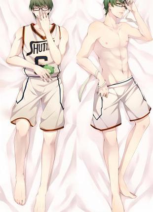 Дакімакура 150х50см шинтаро мідоріма баскетбол куроко shintaro midorima kuroko no basuke подушка з наволочкою двостороння