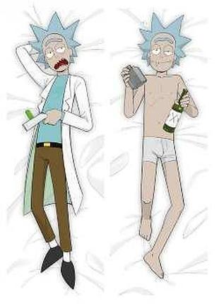 Дакімакура 150 х 50 см рік і морті рік санчез морті сміт rick and morty подушка з наволочкою двостороння
