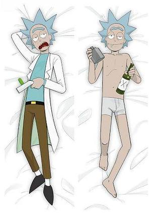 Дакімакура 180х60 см рік і морті рік санчез морті сміт rick and morty подушка з наволочкою двостороння
