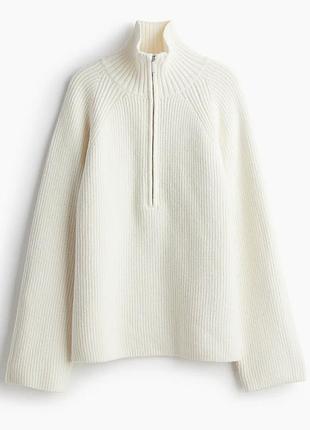 Белый женский свитер оверсайз от h&amp;m