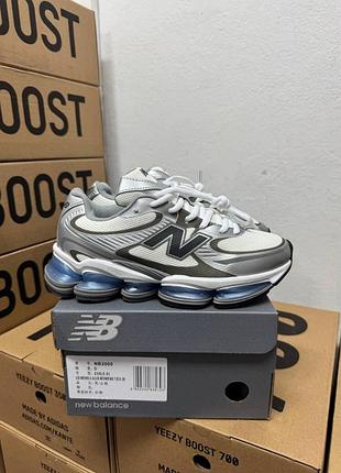 Женские кроссовки new balanсe 2000 grеу biuе / 256 бененс 2000 серые голубые 36 37 38 39 40 41