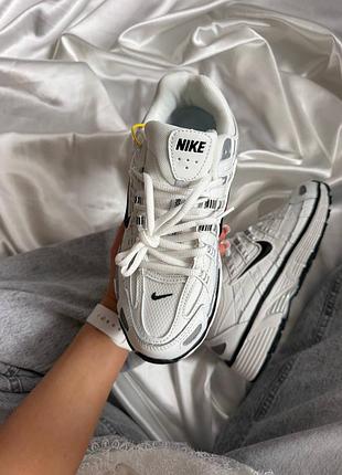 Nike p-6000 white black cordura (влагозащита)