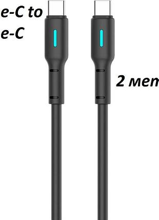 Кабель usb gelius lumin type-c to type-c (2m) (60w) black