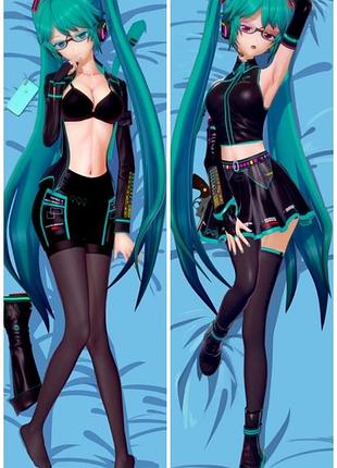 Дакімакура 150 х 50 см miku hatsune вокалоід koikatsu miku hatsune подушка для обіймів аніме обнімашка