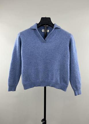 Жіночий світер the cashmere centre кашеміровий синього кольору розмір - л