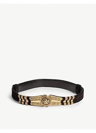 Шкіряний ремінь the kooples з масивною золотою пряжкою лева