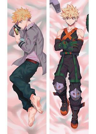 Дакимакура 150 х 50 см бакуго кацуки моя геройская академия bakugou katsuki подушка обнимашка аниме