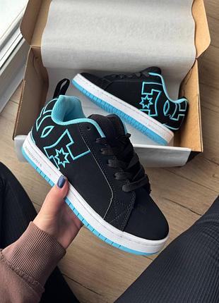 Кросівки dc court graffik black blue 🩵
