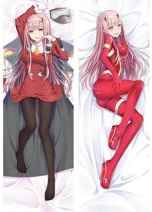 Дакiмакура 150 х 50 см зеро ту 02 zero two улюблений під франксе zero two in the darling franxx подушка