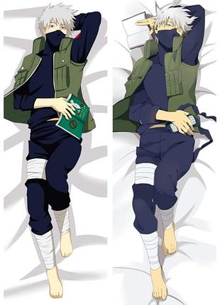 Дакiмакура 150х 50см наруто какаші хатакэ naruto kakashi подушка зі знімною наволочкою обнімашка