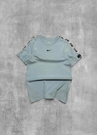 Футболка nike оригінал блакитна літня футболка найк з стрічками на плечах свуш