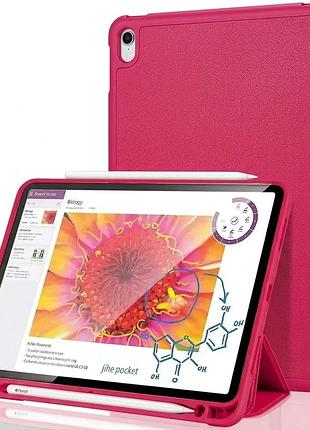 Чохол для ipad 10.2 (2019/20/21)/air 10.5 із кріпленням стилуса apple pencil малиновий