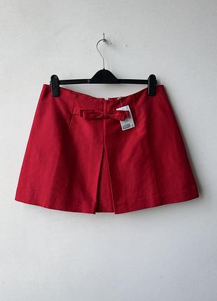 Червона коротка спідниця h&m