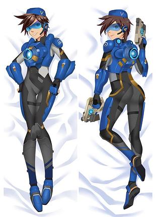 Дакiмакура 150х50 см трейсер олена overwatch tracer lena oxton овервотч подушка обнімашка аніме принт