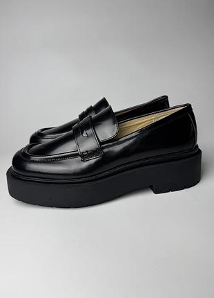 Шкіряні жіночі лофери h&m leather