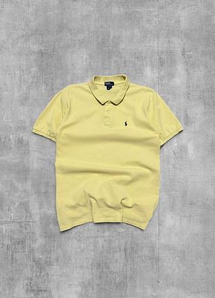 Поло polo ralph lauren оригінал жовте футболка теніска ральф лорен з синім логотипом