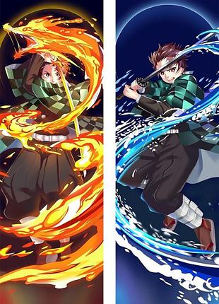 Дакимакура 150х50 см танджиро убийца демонов kimetsu no yaiba kamado подушка с наволочкой двусторонняя