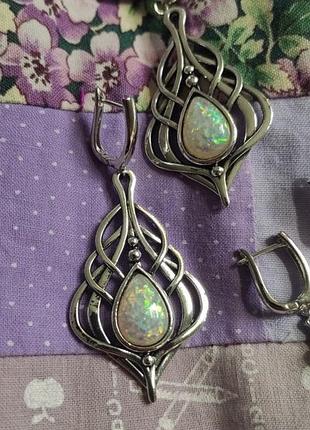 Серьги с опалом. 6