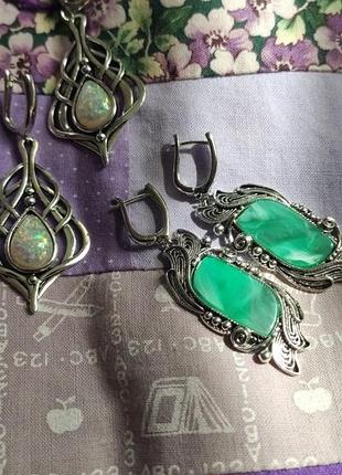 Серьги с опалом. 7