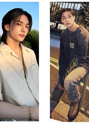 Дакимакура 150 х 50 см хйонджин бан чан ban chan stray kids bts подушка + наволочка двостороння