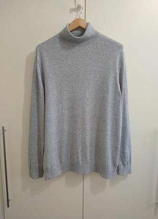Гольф h&amp;m хлопок серая водолазка tommy hilfiger gant levis timberland