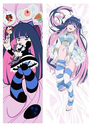 Дакімакура 150х50см з трусиками та панчохами з підв"язками panty＆stocking with garterbelt подушка з наволочкою двостороння