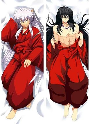 Дакімакура 150х50 см classics inuyasha класика інуяша подушка з наволочкою обнімашка двухсторння