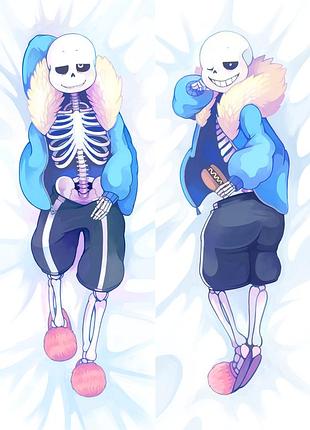 Дакiмакура 150 х 50 см санс андертейл undertale sans подушка для обіймів аніме принт