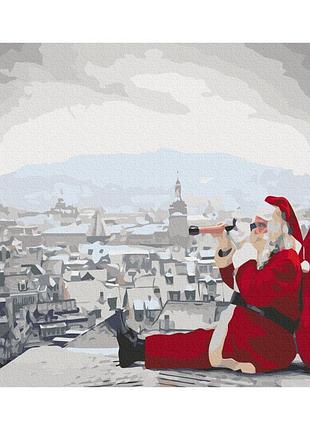 Картина за номерами "санта не дрімає" pbs26273 40×50 см