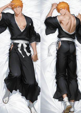 Дакимакура 150х50 см ичиго куросаки блич ichigo kurosaki bleach подушка с наволочкой двусторонняя