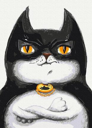 Картина за номерами "котик бетмен ©маріанна пащук" pbs53116 40×50 см