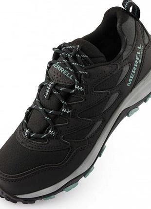 Женские трекинговые кроссовки merrell west rim sport#x черного цвета с мембраной gore-tex.